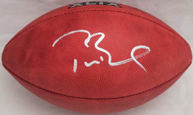 Tom Brady Autographed New England Patriots Official NFL Leather Super Bowl XLIX Logo Football Fanatics Holo Stock #206037