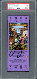 John Elway Autographed 1998 Super Bowl XXXII Ticket Denver Broncos PSA 7 Auto Grade Gem Mint 10 PSA/DNA #63633165