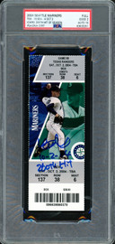 Ichiro Suzuki Autographed 2004 October 2nd Ticket Seattle Mariners PSA 2 Auto Grade Gem Mint 10 "10-2-04 260th Ticket" PSA/DNA #63633251