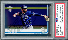 Fernando Tatis Jr. Autographed 2019 Topps Chrome Rookie Card #203 San Diego Padres PSA 10 (Bubbling) PSA/DNA #64993265