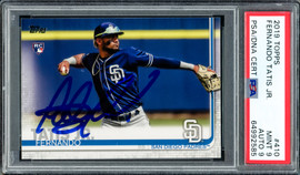 Fernando Tatis Jr. Autographed 2019 Topps Rookie Card #410 San Diego Padres PSA 9 Auto Grade Mint 9 PSA/DNA #64992585