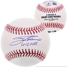 Jim Thome Autographed Official MLB Baseball Cleveland Indians "612 HR" Beckett BAS Witness Stock #207968