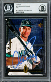 Alex Rodriguez Autographed 1994 Upper Deck SP Foil Rookie Card #15 Seattle Mariners Beckett BAS #12750288