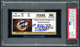 Ryan Donato Autographed Seattle Kraken Inaugural First Game Ticket PSA 8 Auto Grade Gem Mint 10 "1st Kraken Goal 10/12/21" PSA/DNA #63847814