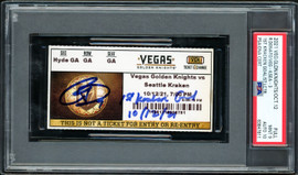 Ryan Donato Autographed Seattle Kraken Inaugural First Game Ticket PSA 9 Auto Grade Gem Mint 10 "1st Kraken Goal 10/12/21" Highest Graded PSA/DNA #63847811