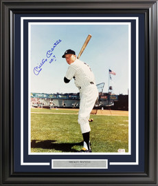 Mickey Mantle Autographed Framed 16x20 Photo New York Yankees Auto Grade Gem Mint 10 "No 7" Beckett BAS #AB72661