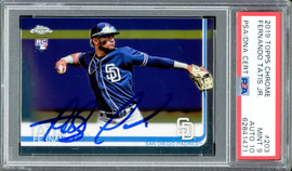 Fernando Tatis Jr. Autographed 2019 Topps Chrome Rookie Card #203 San Diego Padres PSA 9 Auto Grade Gem Mint 10 PSA/DNA #62841471