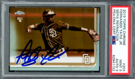 Fernando Tatis Jr. Autographed 2019 Topps Chrome Sepia Refractor Rookie Card #203 San Diego Padres PSA 9 Auto Grade Mint 9 PSA/DNA #62841152