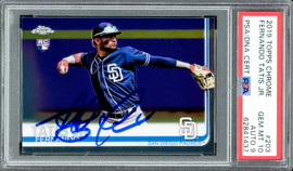 Fernando Tatis Jr. Autographed 2019 Topps Chrome Rookie Card #203 San Diego Padres PSA 10 Auto Grade Mint 9 PSA/DNA #62841437