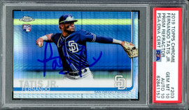 Fernando Tatis Jr. Autographed 2019 Topps Chrome Prism Refractor Rookie Card #203 San Diego Padres PSA 10 Auto Grade Gem Mint 10 PSA/DNA #62841157