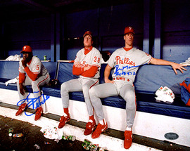 Kim Batiste & Roger Mason Autographed 8X10 Photo Philadelphia Phillies MCS Holo Stock #208921