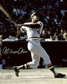 Al Scoops Oliver Autographed 8X10 Photo Pittsburgh Pirates MCS Holo Stock #208934