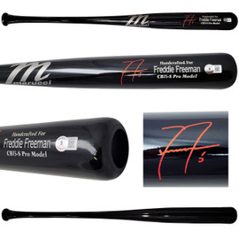 Freddie Freeman Autographed Black Marucci Game Model Bat Los Angeles Dodgers Beckett BAS QR Stock #209153