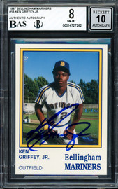 Vintage Ken Griffey Jr . Autographed Seattle Mariners Teal 