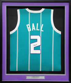 Mil Charlotte Hornets LaMelo Ball Autographed White Nike Swingman Jersey Size XXL Beckett BAS QR Stock #209488