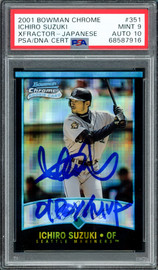 Ichiro Suzuki Autographed 2001 Topps Reserve Rookie Card #151 Seattle  Mariners Auto Grade Gem Mint 10 01 ROY/MVP Beckett BAS #15093572 - Mill  Creek Sports