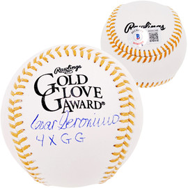 Scott Rolen Autographed Official Gold Glove Logo MLB Baseball St. Louis  Cardinals 8X GG Beckett BAS Witness Stock #215685