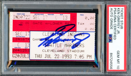 Ken Griffey Jr. Autographed July 25, 1993 Home Run Ticket Stub