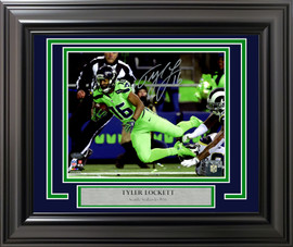 TYLER LOCKETT AUTOGRAPHED 16X20 PHOTO SEAHAWKS COLOR RUSH JERSEYS