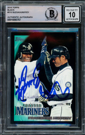 Ken Griffey Jr. & Ichiro Suzuki Autographed 2021 Topps Throwback Thurs — RSA