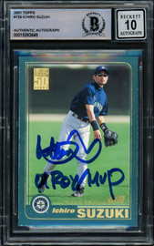 Ichiro Suzuki Autographed 2001 Topps Limited Edition Tiffany