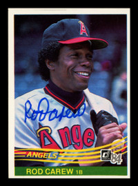 Rod Carew Autographed 1984 Donruss Card #352 California Angels Stock #211306