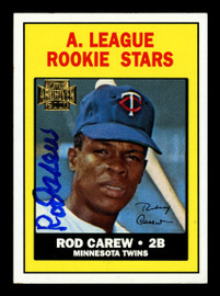 Rod Carew Autographed 2001 Topps Archives Card #49 Minnesota Twins Stock #211322