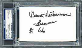 Gene Hickerson Autographed 3x5 Index Card Cleveland Browns Black Sharpie PSA/DNA Stock #211342