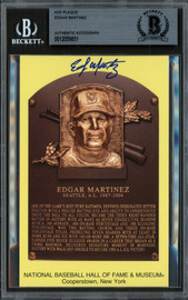 Edgar Martinez Signed Jersey - Framed White Majestic Cool Base Cooperstown  Throwback MCS Holo Stock #158291