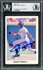 Frank Thomas Chicago White Sox Autographed 1990 Fleer Update #U-87 Beckett Fanatics Witnessed Authenticated Rookie Card