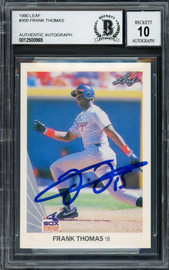 Frank Thomas 1990 Fleer Update Signed Rookie Card RC BGS 10 Auto Slabbed  #87 - Cardboard Legends