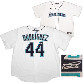 Seattle Mariners Julio Rodriguez Autographed White Nike Jersey