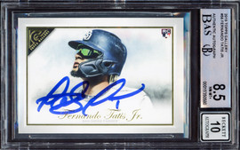 Fernando Tatis Jr. Autographed 2019 Topps Gallery Rookie Card #56 San Diego Padres BGS 8.5 Auto Grade Gem Mint 10 Beckett BAS #15350580