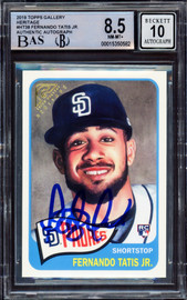 Fernando Tatis Jr. Autographed 2019 Topps Gallery Rookie Card #HT-38 San Diego Padres BGS 8.5 Auto Grade Gem Mint 10 Beckett BAS #15350582