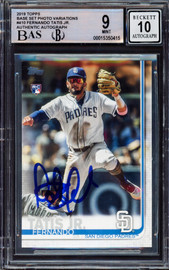 Fernando Tatis Jr. Autographed 2019 Topps Complete Sets Rookie Card #410 San Diego Padres BGS 9 Auto Grade Gem Mint 10 Beckett BAS #15350415