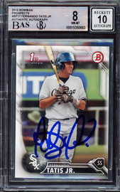 Fernando Tatis Jr. Autographed 2016 Bowman Prospect Rookie Card #BP17 San Diego Padres BGS 8 Auto Grade Gem Mint 10 Beckett BAS #15350663