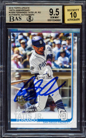 Fernando Tatis Jr. Autographed 2019 Topps Update 150th Anniversary Rookie Card #US56 San Diego Padres BGS 9.5 Auto Grade Gem Mint 10 Highest Graded Beckett BAS #15349991