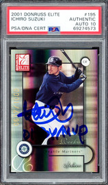 Ichiro Suzuki Autographed 2001 Upper Deck Victory Rookie Card #564 Seattle  Mariners PSA 10 Auto Grade Gem Mint 10 PSA/DNA #60417834