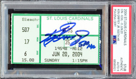 Ken Griffey Jr. Autographed 2004 St. Louis Cardinals 500th Home Run Ticket Stub #500 HR Seattle Mariners Auto Grade Mint 9 PSA/DNA #68585521