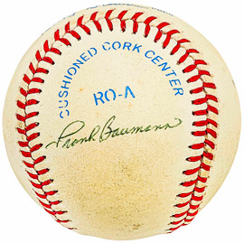 Frank Baumann Autographed Official AL Baseball Boston Red Sox Beckett BAS QR #BH039028