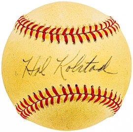 Hal Kolstad Autographed Official AL Baseball Boston Red Sox Beckett BAS QR #BH039011