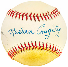 Marlan Coughtry Autographed Official Wilson PCL Baseball Boston Red Sox Beckett BAS QR #BH039049