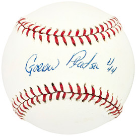 Gordon Gordy Pladson Autographed Official League Baseball Houston Astros "#44" Vintage Signature Beckett BAS QR #BH040983