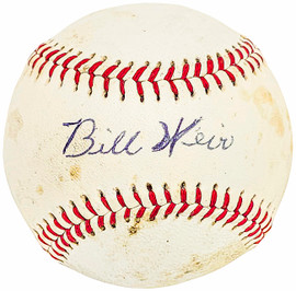 Bill Weir Autographed Official Wilson Baseball Boston Braves Vintage Signature Beckett BAS QR #BH039014