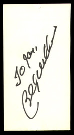 Billy Williams Autographed 3x5 Index Card Chicago Cubs "To Jay" SKU #213689