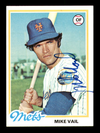 Mike Vail Autographed 1978 Topps Card #69 New York Mets SKU #213353