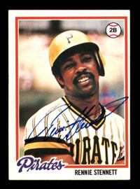 Rennie Stennett Autographed 1978 Topps Card #165 Pittsburgh Pirates SKU #213392