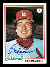 Eric Rasmussen Autographed 1978 Topps Card #281 St. Louis Cardinals SKU #213437