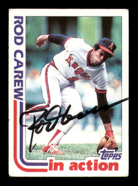 Rod Carew Autographed 1982 Topps In Action Card #501 California Angels SKU #213738