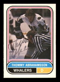 Thommy Abrahamsson Autographed 1975-76 O-Pee-Chee Card #127 New England Whalers SKU #213755